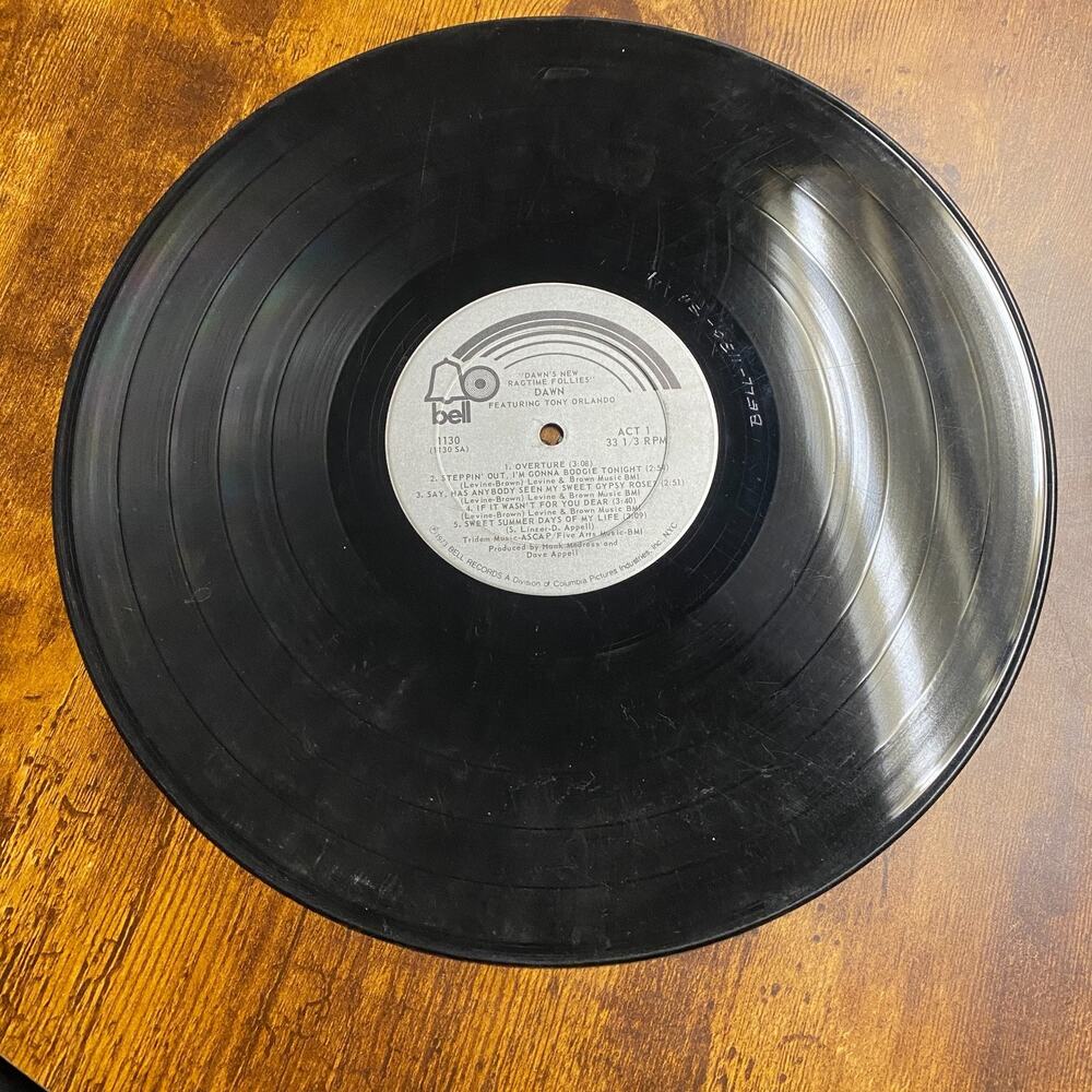 Dawn's New Ragtime Follies LP 1973, Featuring Tony Orlando, Bell Records 1130